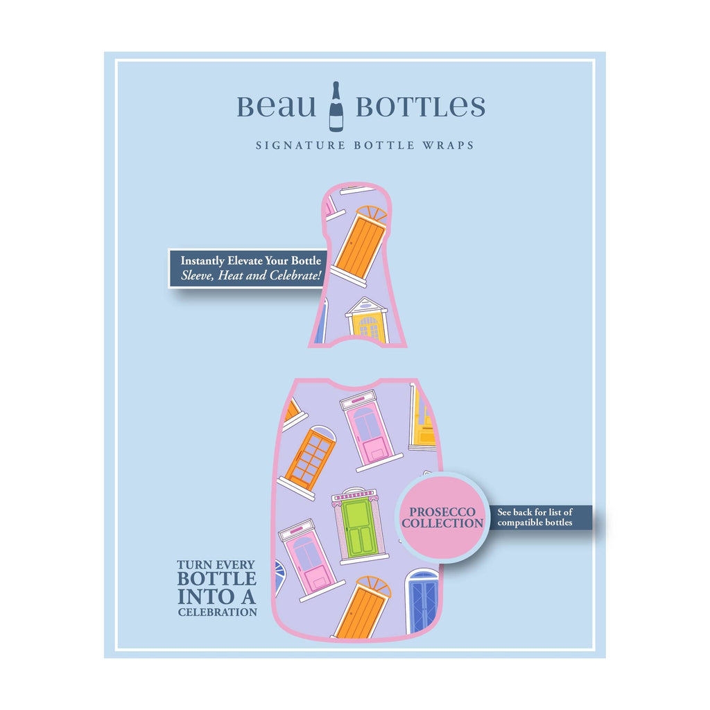 Notting Hill Doors Bottle Wrap on La Marca Prosecco