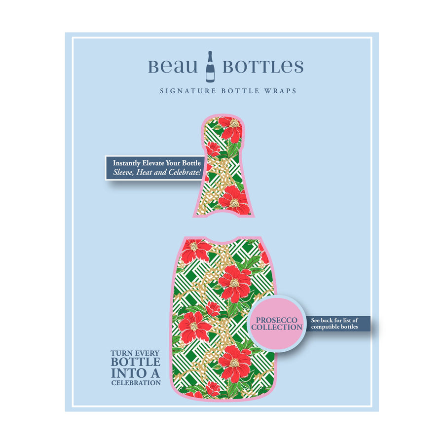 Beau Bottles Poinsettia Trellis - Prosecco Collection