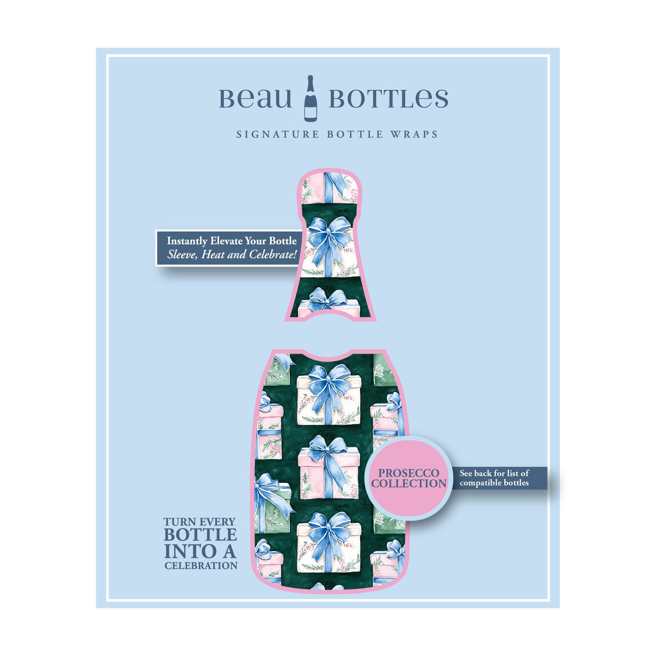 The Gift of Christmas Bottle Wrap on La Marca Prosecco