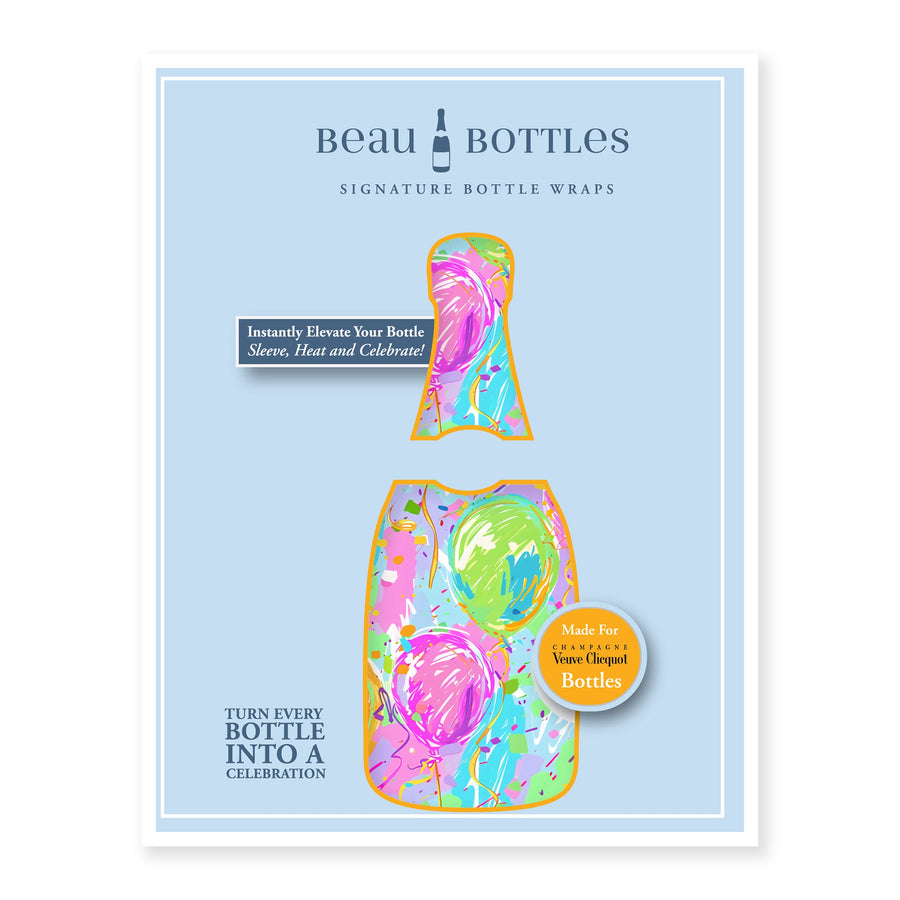 Beau Bottles Happy Birthday Balloons - Champagne Collection