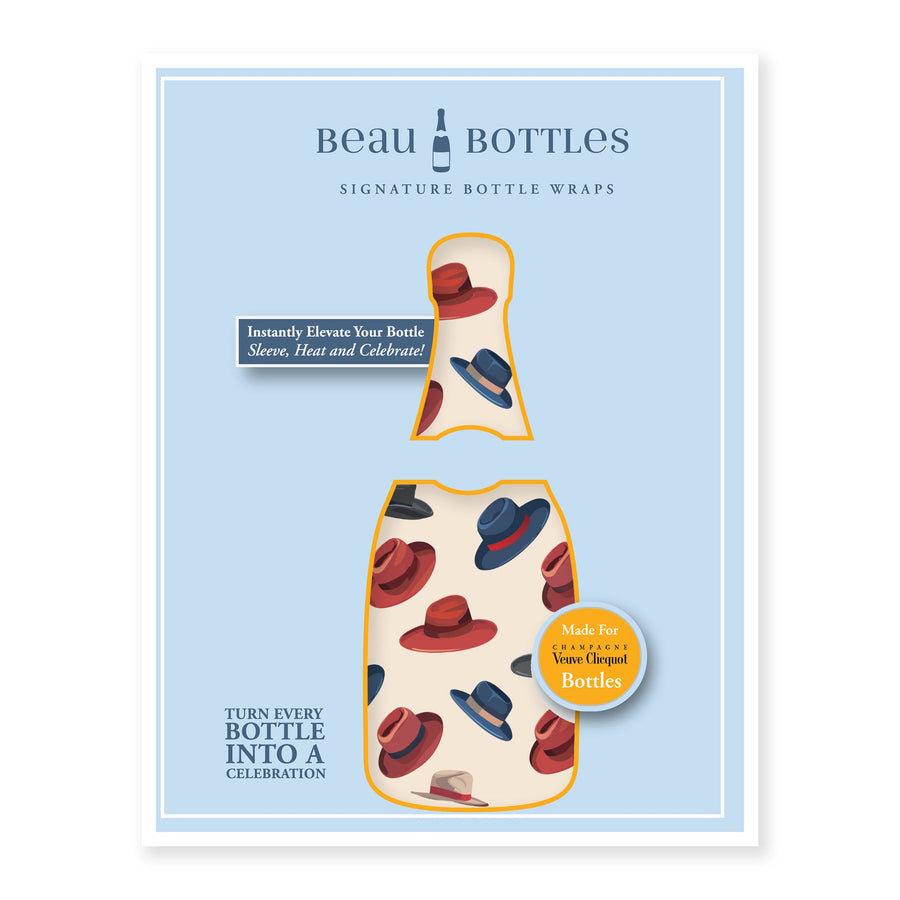 Fedora Bottle Wrap on Champagne Bottle