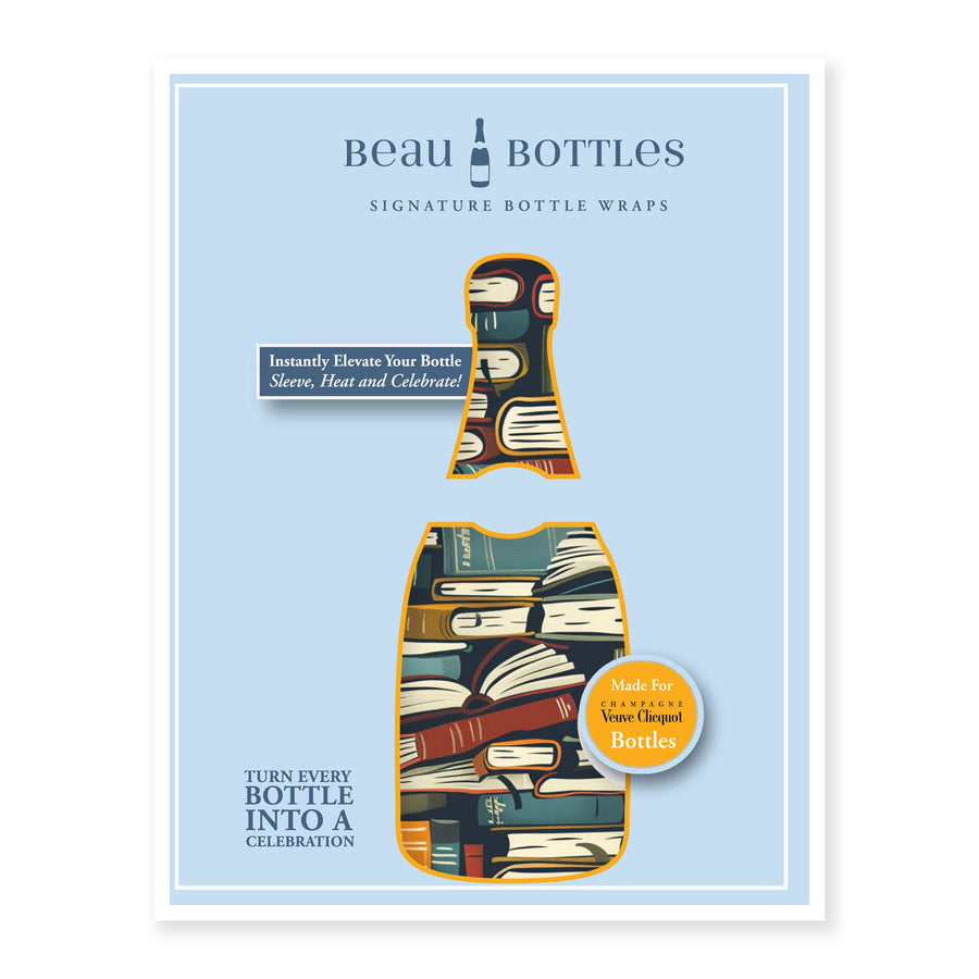 Library Bottle Wrap on Champagne Bottle