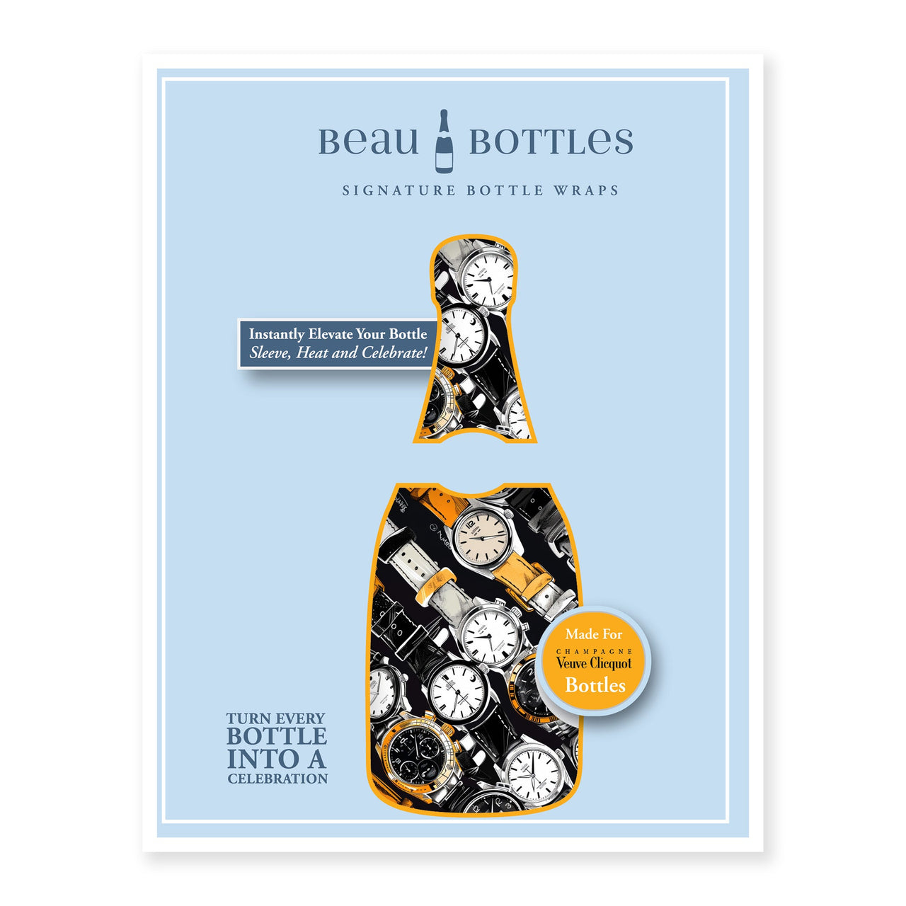 Watches Bottle Wrap on Champagne Bottle