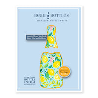 Thumbnail for Preppy Lemons Bottle Wrap on Champagne Bottle