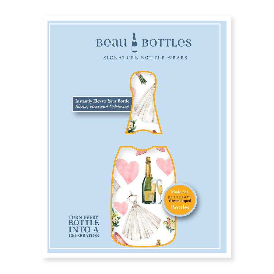 Wedding Romance Bottle Wrap on Champagne Bottle