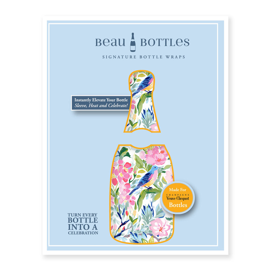 Springtime Serenade Bottle Wrap on Champagne Bottle