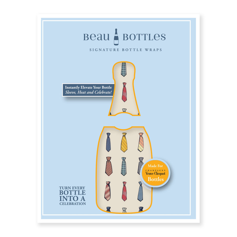 Small Ties Bottle Wrap on Champagne Bottle