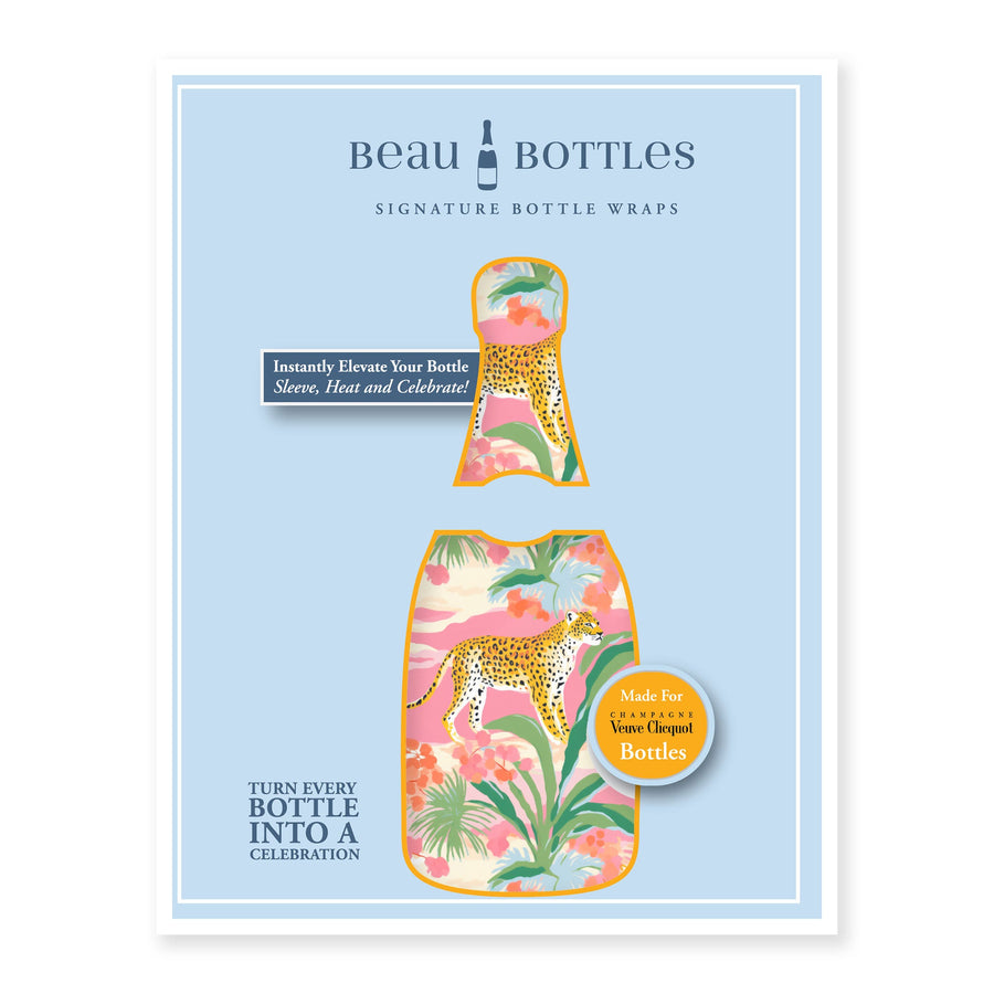 Wild Savannah Bottle Wrap on Champagne Bottle