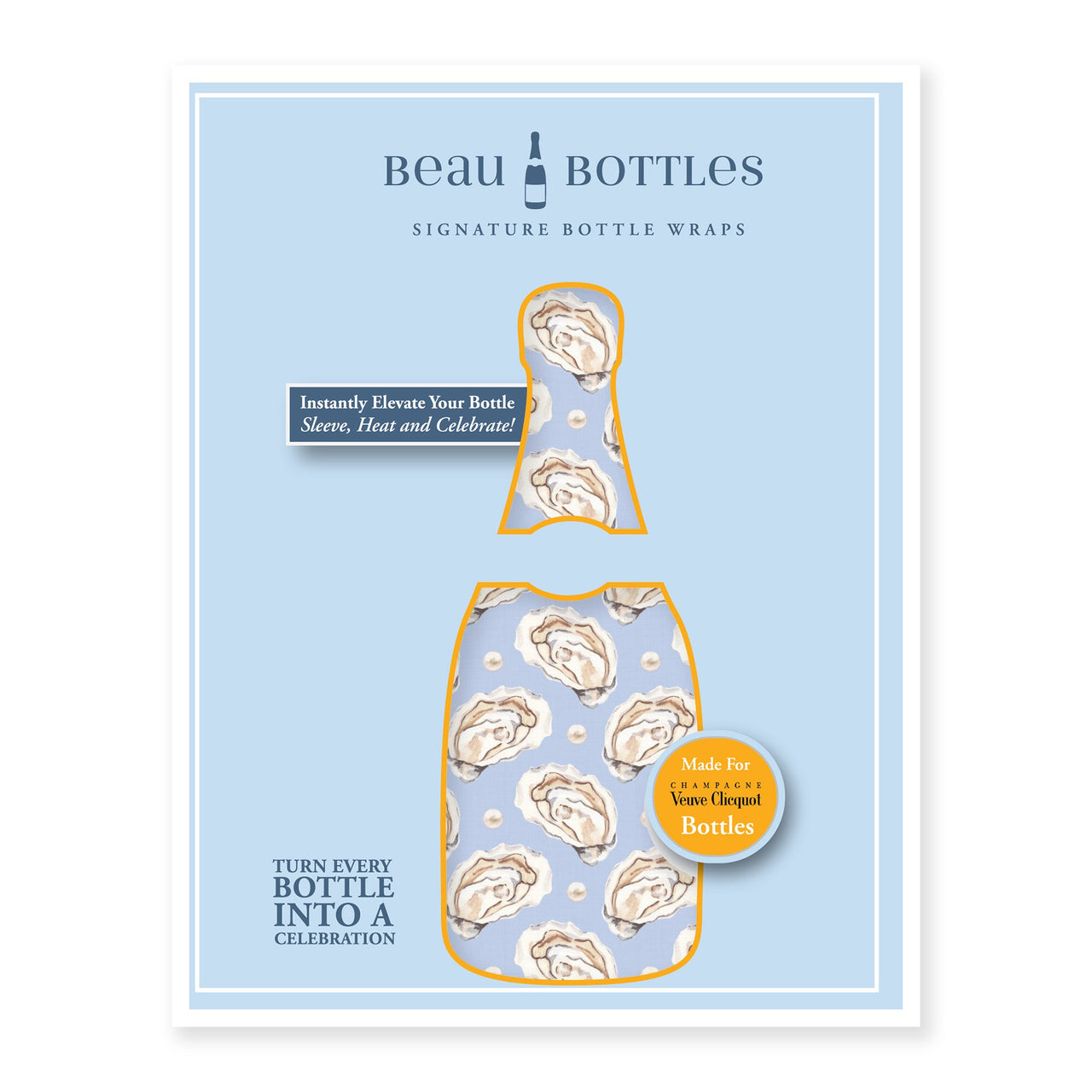 Charleston Tide Bottle Wrap on Champagne Bottle