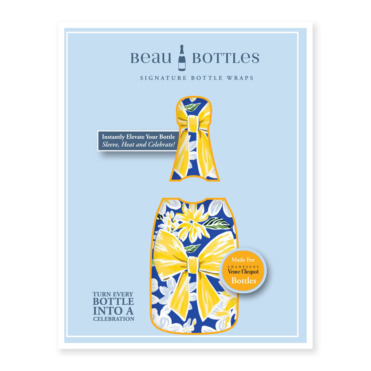 Summer Daisies Bottle Wrap on Champagne Bottle