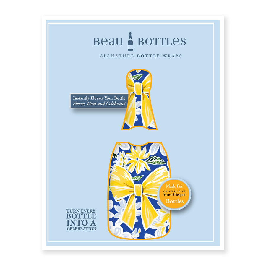 Summer Daisies Bottle Wrap on Champagne Bottle
