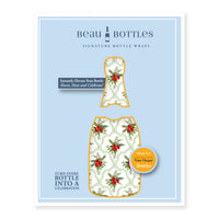 Thumbnail for Limited Edition Scalloped Christmas Berries Bottle Wrap on Champagne Bottle