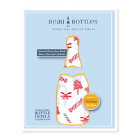 Thumbnail for Limited Edition Luxe Candy Cane Bottle Wrap on Champagne Bottle