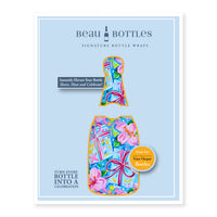 Thumbnail for Preppy Happy Birthday Brushed Presents Bottle Wrap on Champagne Bottle