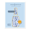 Grandmillenial Blue Floral Bottle Wrap on Champagne Bottle