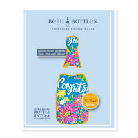 Thumbnail for Preppy Congrats Bottle Wrap on Champagne Bottle