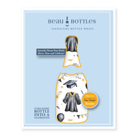 Thumbnail for Black and Gold Graduation Bottle Wrap on Champagne Bottle