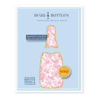 Thumbnail for Grandmillenial Pink Floral Bottle Wrap on Champagne Bottle