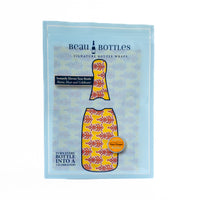 Thumbnail for Beau Bottles Wrap Indian Blockprint Yellow Leaf - Veuve Edition