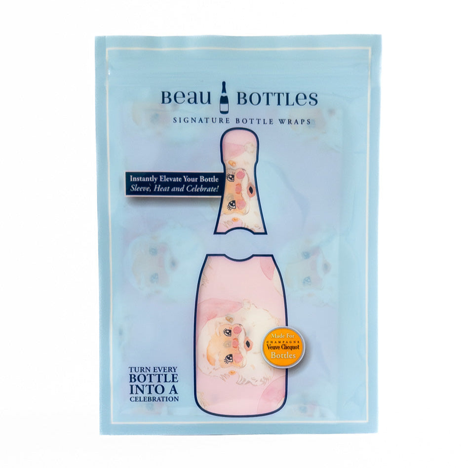 Beau Bottles Christmas Chic Watercolor Pink Santa - Veuve Edition