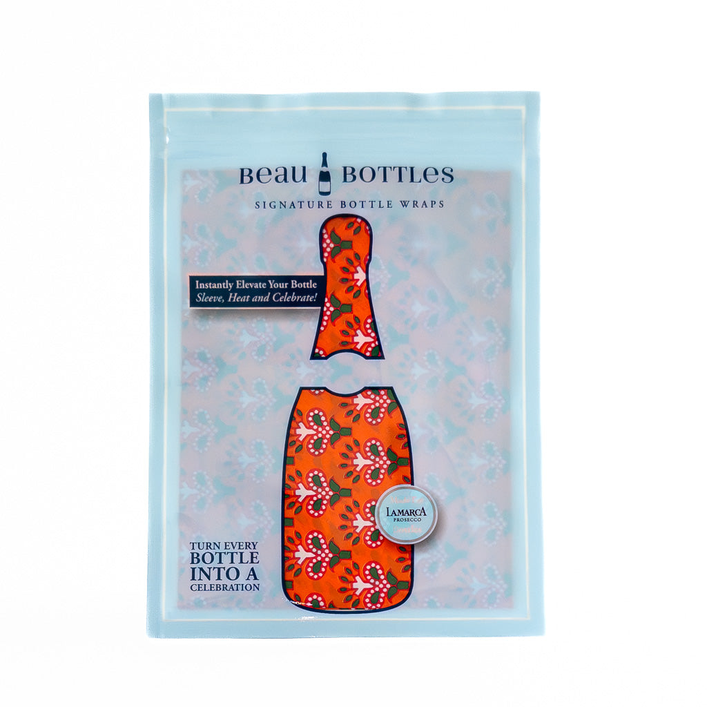 Beau Bottles Indian Red Leaf Blockprint- La Marca Edition