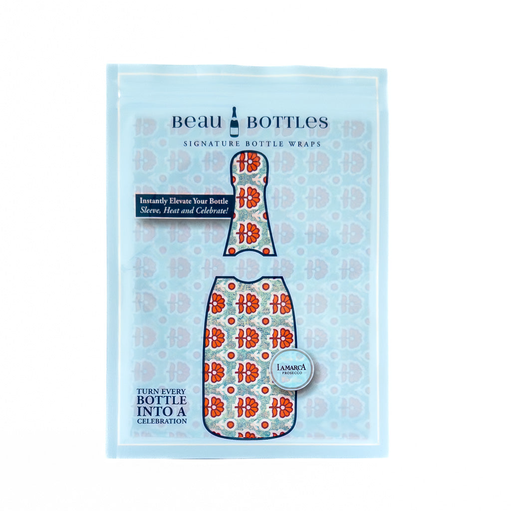Beau Bottles Indian Blockprint Blue Flower - La Marca Edition