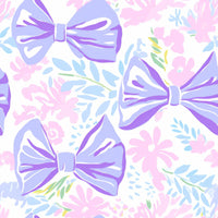 Thumbnail for Lavender Lace Bows Bottle Wrap on Champagne Bottle