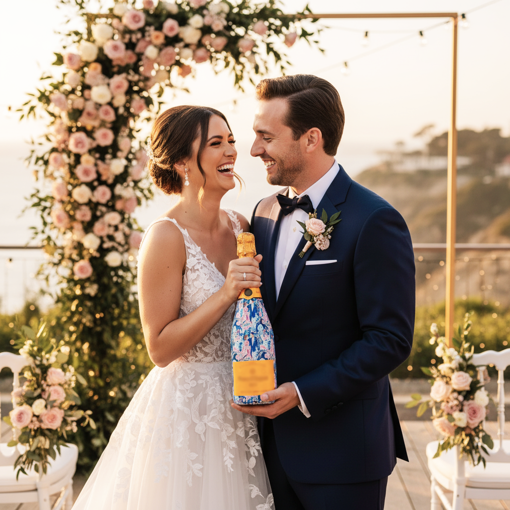 Beau Bottles Preppy Bride and Groom - Champagne Collection