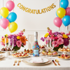 Preppy Congrats Mini Bottle Wrap Set on Mini La Marca Prosecco