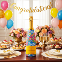 Thumbnail for Preppy Congrats Bottle Wrap on Champagne Bottle