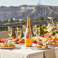 Thumbnail for Preppy Grapefruits Bottle Wrap on Champagne Bottle