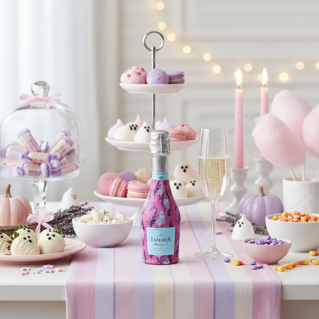 Beau Bottles Preppy Halloween Ghost - MINI Prosecco Collection - Set of 6 (Wraps Only)