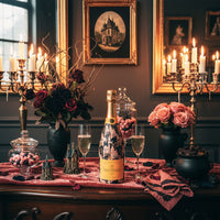 Thumbnail for Preppy Halloween Haunted House Champagne Bottle Wrap