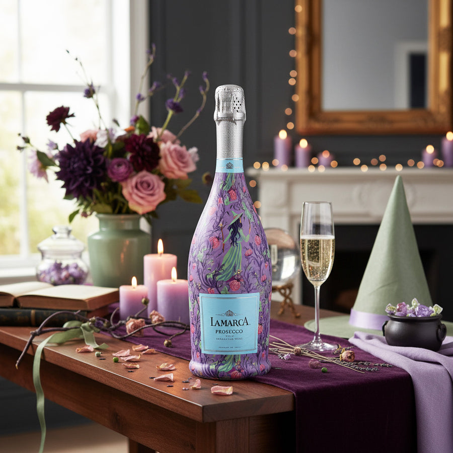 Preppy Halloween Witch Prosecco Bottle Wrap
