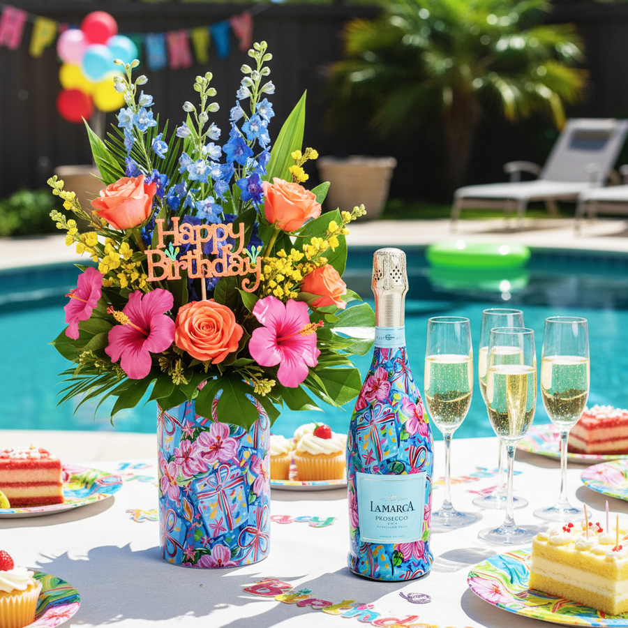EVERVASE Wrap- Happy Birthday Brushed Presents