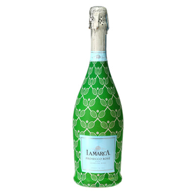 Preppy Tennis Match Prosecco Bottle Wrap bottle wrap on a La Marca prosecco bottle