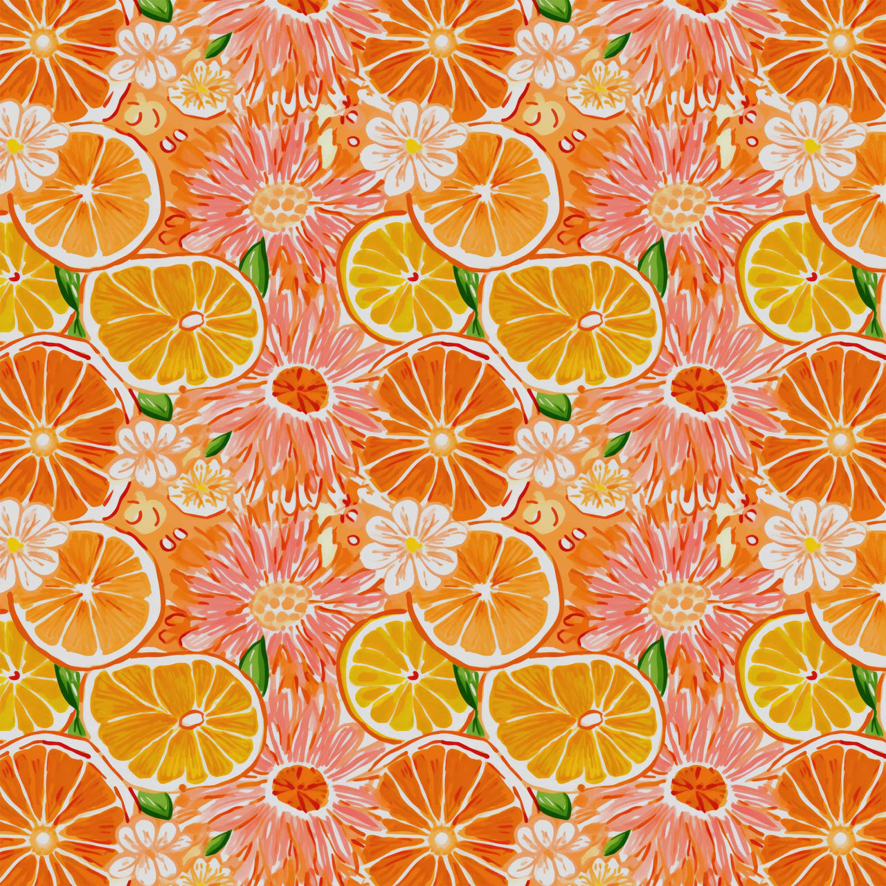 Preppy Watercolor Oranges Designer Wrap on EVERVASE