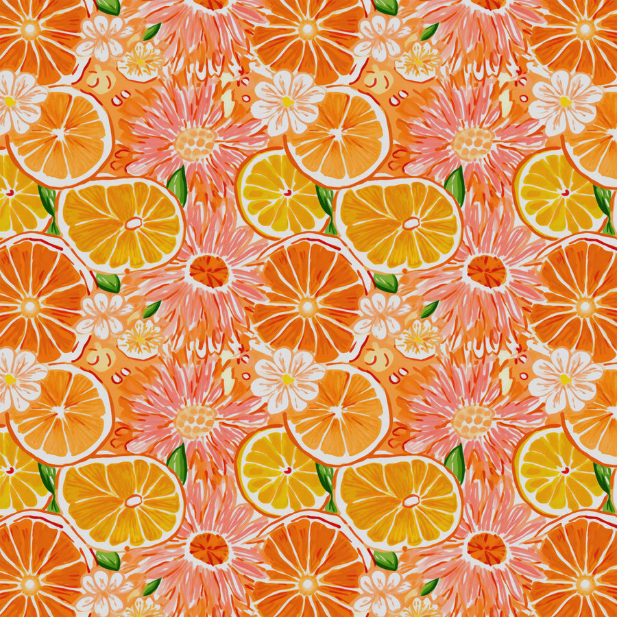 Preppy Watercolor Oranges Designer Wrap on EVERVASE