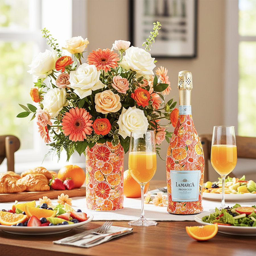 EVERVASE Wrap- Preppy Watercolor Oranges