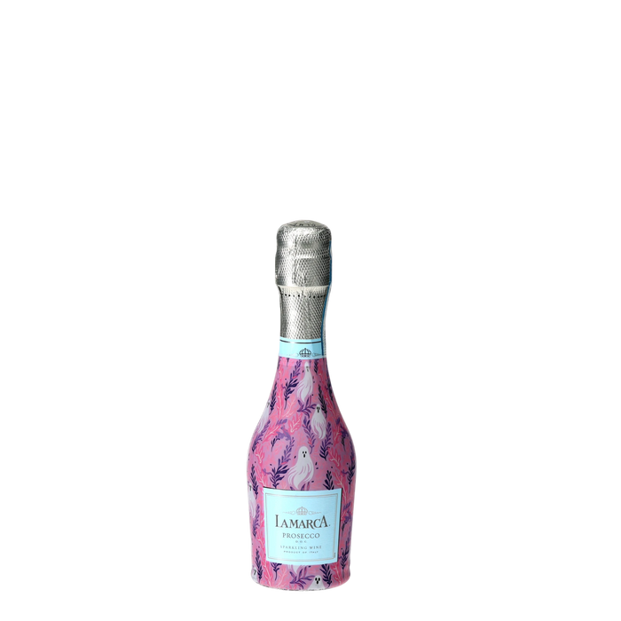 Preppy Halloween Ghost Mini Prosecco Wraps (6-Pack) — 360 view