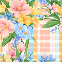 Thumbnail for Preppy Springtime Serenity Bottle Wrap on Champagne Bottle