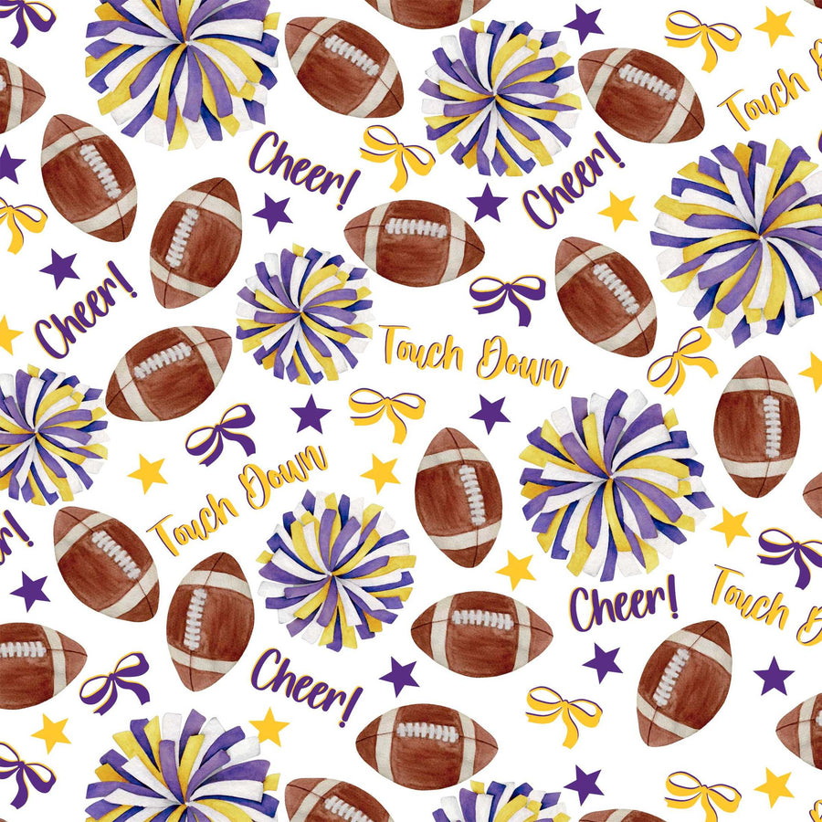 Purple and Yellow Game Day Bottle Wrap on La Marca Prosecco