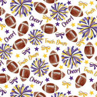 Thumbnail for Purple and Yellow Game Day Bottle Wrap on Champagne Bottle