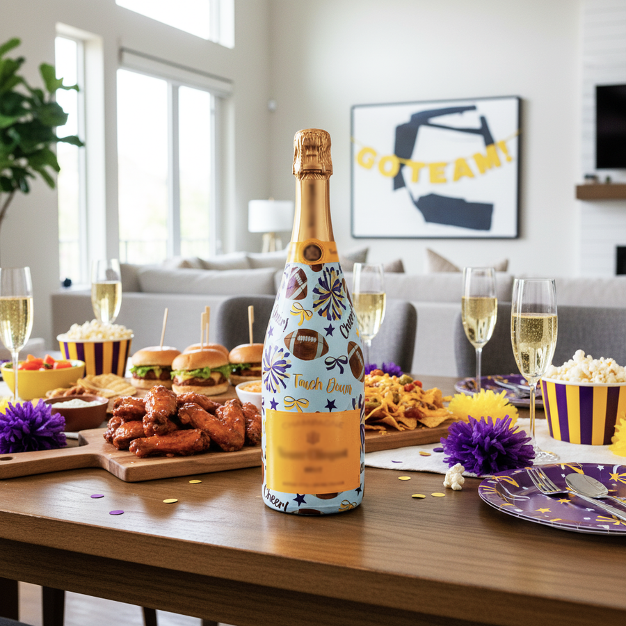 Beau Bottles Purple and Yellow Game Day - Champagne Collection