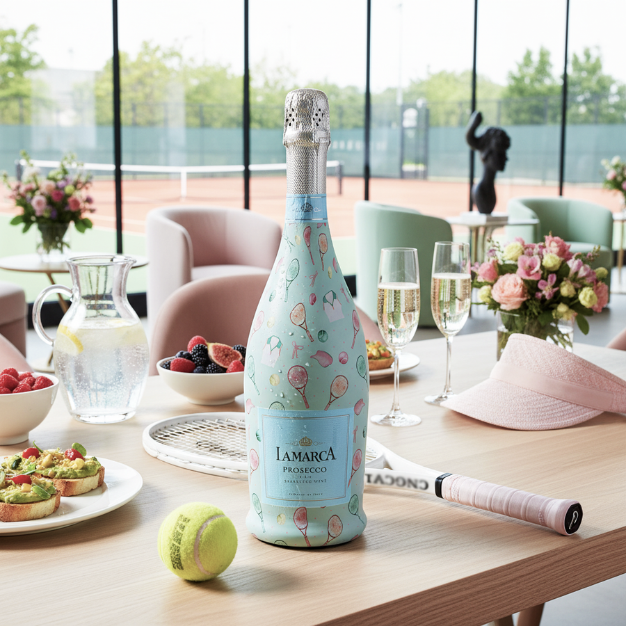 Beau Bottles Racquets & Ribbons- Prosecco Collection