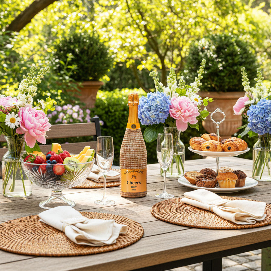 Honey Rattan Weave Champagne