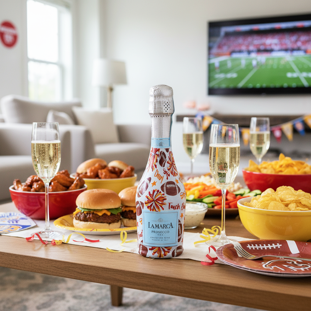 Beau Bottles Red and Yellow Game Day - MINI Prosecco Collection - Set of 6 (Wraps Only)