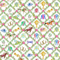 Thumbnail for Rosanne Beck Kentucky Derby Champagne Bottle Wrap bottle wrap on a Veuve Clicquot champagne bottle (view 4)