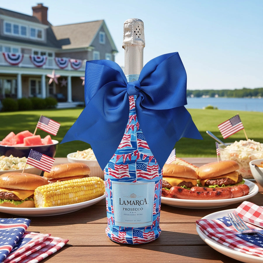 Beau Bottles Royal Blue Grosgrain Bottle Bow