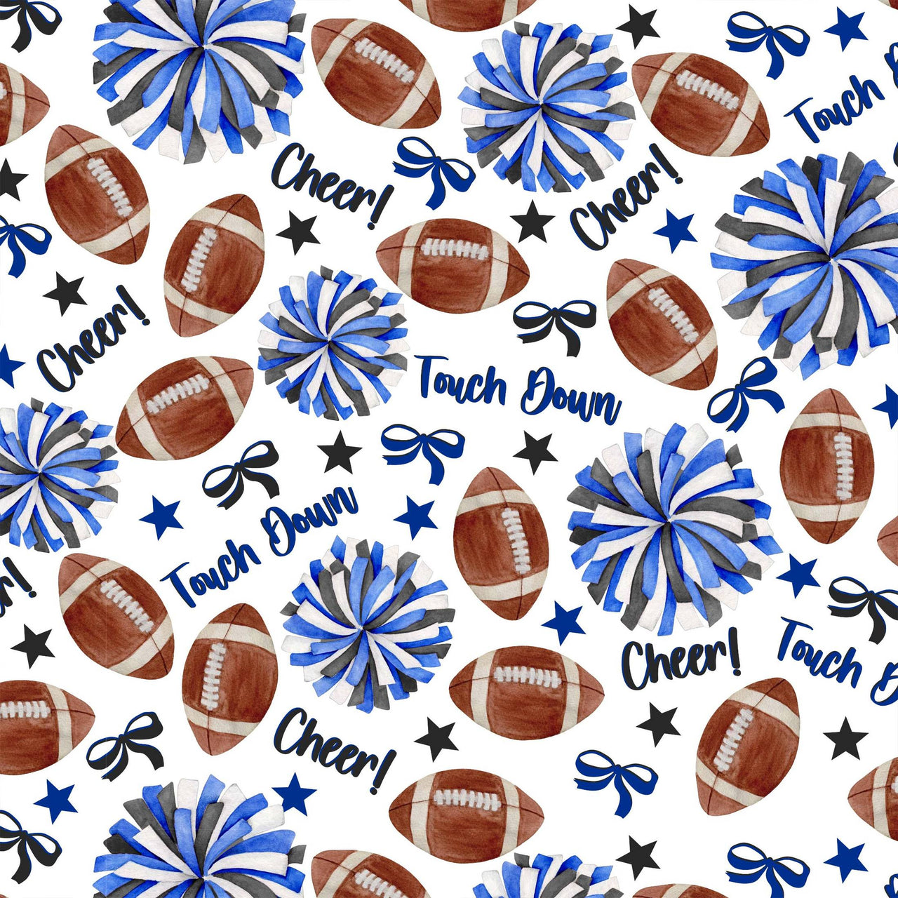 Royal Blue and White Game Day Mini Bottle Wrap Set on Mini La Marca Prosecco